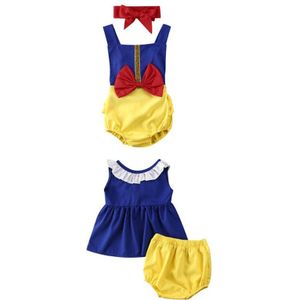 Baby Meisje Kleding Zus Bijpassende Outfits 0-24M Prinses Mouwloze Strik Ruffle Romper & Jurk Tops + Shorts kleding