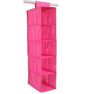 5-Plank Stof Opknoping Handtas Garderobe Kast Opslag Houder Garderobe & Kasten Organisator Doek Opvouwbare