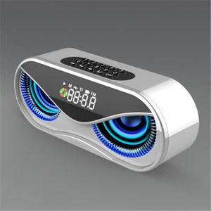 M6 Bluetooth Speaker Led Flash Draadloze Luidspreker Fm Radio Wekker Tf Card Ondersteuning Selecteer Nummers Door Nummer Bass Speaker