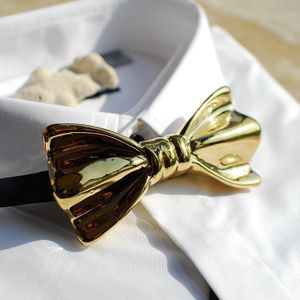 Mannen Vrouwen luxe Formele Party Wedding Bow Tie Stropdas Gouden Kleur