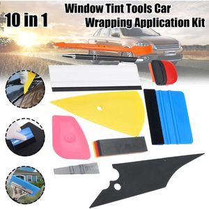 10/12/14Pcs Carbon Fiber Vinyl Wrap Auto Tool Kit Window Tint Gereedschap Car Wrapping Toepassing Kit auto Venster Zuigmond Schraper Tool