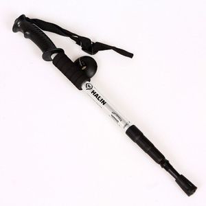 Straight Grip-Handvat Verstelbare Nordic Wandelstok Aluminium Bergbeklimmen Stok Vier Sectie Telescopische Trekking Poles