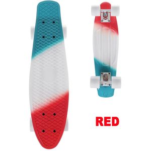 22Inch 4 Kleuren Plastic Mini Cruiser Skate Board Vis Board Kinderen Scooter Longboard Skateboards Retro Longboard Board Wiel