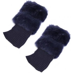 Mode Sokken Winter Vrouwen Beenwarmers Warm Faux Fur Haak Knit Beenwarmers Boot Sokken Toppers Manchetten