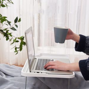 Draagbare Vouwen Laptop Bureau Verstelbare Studie Tafel Notebook Desktop Staande Ergonomische Mobiele Lui Lap Tray Voor Bed Lezen
