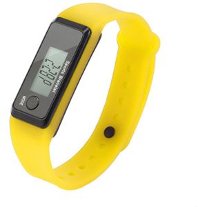 Digitale Lcd Silicone Wrist Band Stappenteller Run Stap Volwassen Sport Fitness Multifunctionele Walking Calorie Counte Afstand Teller * E
