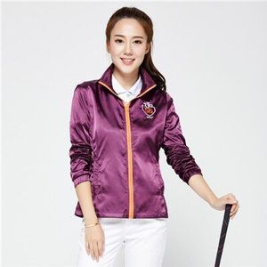 Herfst Winter Golf Jas Voor Vrouwen Sport Stand Kraag Windjack Dames Lange Mouw Ademend Golf Kleding Top D0689