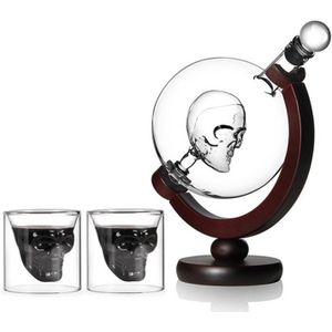 Schedel Globe Glas Decanter Wijn Separator Set Huishouden Rode Witte Wijn Glas Cup Whisky Likeur Schenker Thuis Bar Vodka Bier bottl