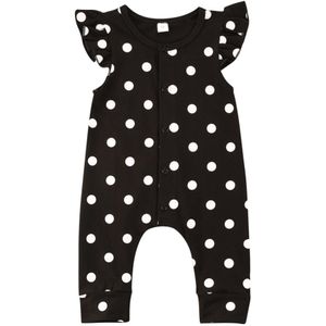 Baby Zomer Kleding Pasgeboren Baby Romper Meisjes Polka Dot Print Volants Mouw Jumpsuit