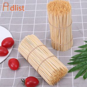 200 Stuks Wegwerp Wood Sticks Barbecue Gereedschap 15 Cm X 3 Mm Natuurlijke Bbq Bamboe Spiesjes Voor Barbecue Shish Kabob grill Fruit Tool Set