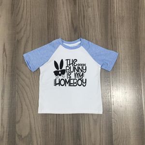 Lente Zomer Jongens Pasen Kleding Bunny Print Korte Mouw T-shirt