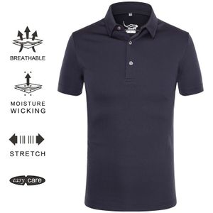 EAGEGOF Polyester heren korte mouw golf sport poloshirt met Turn-down Kraag UAV golf sport kleding sportkleding kleding