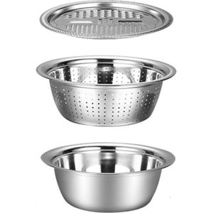 3 Stuks Roestvrij Rasp Wastafel Set Keuken Gereedschap Makkelijk Schoon Multifunctionele Restaurant Rvs Julienne Groenten Fruit