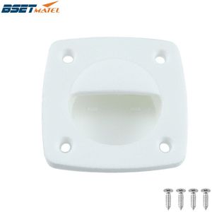 White Nylon Recessed Flush Sliding Door Handle Pull Square Hatch Pull Handle Motorboat Marine Boat Yacht Cabin Accesories