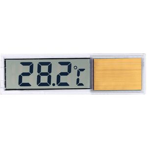 Plastic + Metalen Vis Tank 3D Digitale Elektronische Aquarium Thermometer Transparant Kristal Glas Shell Vorm