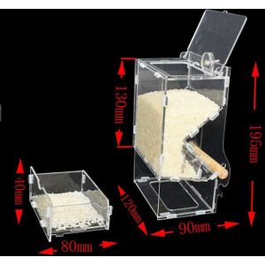 1 Pcs Pet Papegaai Automatische Vogel Feeder Kooi Voedsel Container Kleine Vogel Anti-Morsen Transparante Feeding Tool Duif Levert