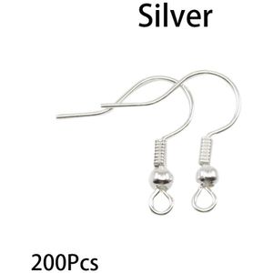 200 Stks/partij Goud Diy Earring Bevindingen Oorbellen Sluitingen Haken Voor Oorbellen Sieraden Maken Accessoires Ijzeren Haak Slangetje