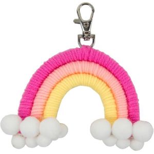 Weven Regenboog Ornament Sleutelhanger Haar Bal Muur Opknoping Hanger Voor Kinderkamer Decoratie Kits Fotografie Props