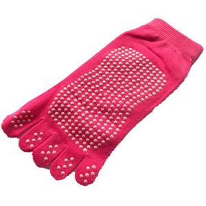 1 Paar Vrouwen Sport Yoga Sokken Vijf Vinger Slipper Anti Slip Dame Pilates Sok Ballet Hak Professionele Dans Protector