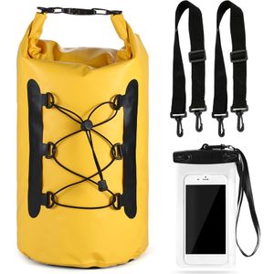 Waterdichte Pvc Dry Bag 15L Outdoor Duiken Opvouwbare Mannen Vrouwen Strand Zwemmen Zak Rafting Kajakken Varen Vissen Met Telefoon Zak