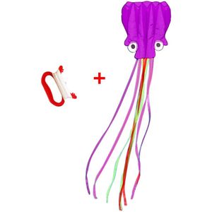 4M Zachte Octopus Vlieger Met 30M Handvat Lijn Kinderen Grappig Draagbare Klassieke Textuur Kleurrijke Vliegende Kite Windzak Fun speelgoed