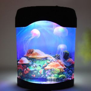 Aquarium Nachtlampje Lamp Led Licht Kunstmatige Seajelly Tank Zwemmen Mood Lamp Voor Thuis Bureau Decor