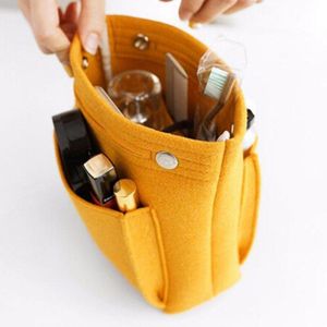 Insert Toilettas Vrouwen Vilt Travel Organizer Handtas Portemonnee Grote Opslag Pouch Make-Up Cases Cosmetische Tas Schoonheid Vrouwelijke Tote