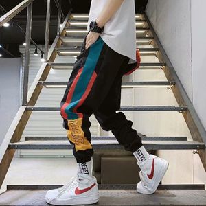 Tiener Mode Hip Hop Streetwear Mannen Splice Joggers Pant Man Casual Broek Harem Broek