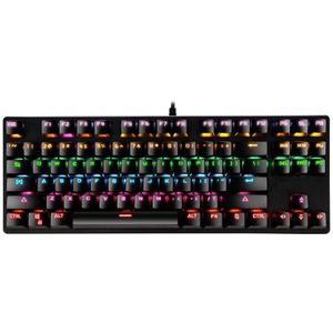 Mechanische Toetsenbord 87 Toetsen Schakelaar Bedrade Gaming Toetsenborden Met Rgb Backlight L4MD