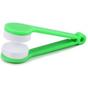 1Pc Mini Twee-Side Bril Borstel Microfiber Brillen Cleaner Bril Lenzenvloeistof Scherm Wrijven Zonnebril Clean Tool borstel