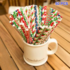 Papier Rietjes Set Wegwerp Servies Wedding Party Kerst Supplies SCI88