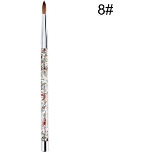 7 Maten Acryl Nagel Borstel Met Liquid Glitter Handvat Uv Gel Nail Polish Brush Nail Schilderen Pen Diy Nail Schoonheid manicure Tool
