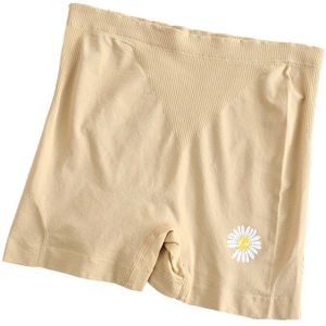 Veiligheid Shorts Vrouwen Chrysant Patroon Daisy Bloem Borduren Veiligheid Shorts Lady Ribbed Ruches Lounge Broek Zomer