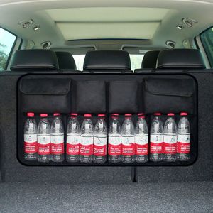 2Pcs Backseat Organizer Auto Auto Kofferbak Opknoping Organisator Cargo Opbergtas Auto Levert Auto Accessoire (Zwart Type + enkele Zetel T