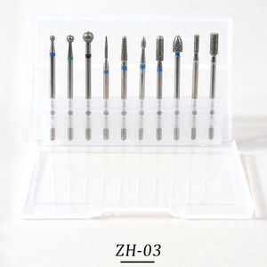 10 Stks/doos Nail Cone Tip Keramische Boren Elektrische Cuticle Schoon Rotary Voor Manicure Pedicure Slijpen Hoofd Sander Tool