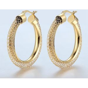 Netto Ronde Patroon Holle Hoepel Oorbellen Oorbellen Voor Vrouwen Sieraden Trendy Gouden Kleur Vrouwen Oorbellen