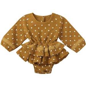 Citgeett Lente Peuters Baby Meisjes Polka Dot Printing Bodysuit Lange Mouw Multi-layer Blouse Baby Herfst Kleding