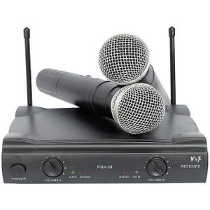 Finlemho Karaoke Microfoon Draadloze Vhf Dynamische Home Studio Opname Draadloze Steel Mic PGX-58 Voor Dj Speaker Conferentie
