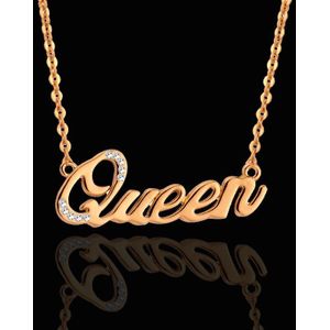 Leeker Koningin Brief Hanger Kettingen Voor Vrouwen Meisjes Rose Goud Zilver Choker Ketting Custom Sieraden 331 LK9