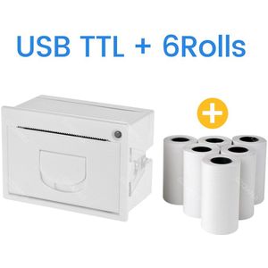 QR204 Mini Ingebed Printer Thermische Esc Pos Ontvangst Parallel Panel Printer Usb Ttl RS232 Kiosk Printer Barcode Arduino 2 Inch