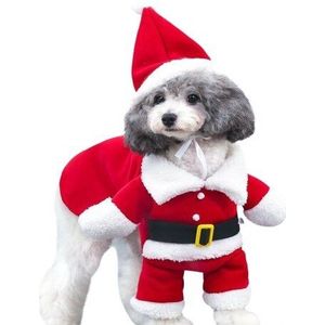 Lopen Kerstman Pet Hond Kostuum Kerst Hond Decoratie Kostuum