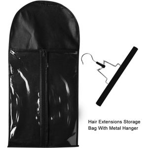 Hair Extensions Opbergtas Met Metalen Hanger Duurzaam Carrier Case Rits voor Haar Styling Beauty Tool Accessoires