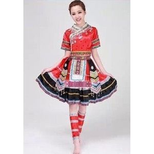 Plus Size Vrouwen Meisje Rode Oude Traditionele Chinese Dans Kostuums Vrouwen Hmong Miao Jurk Kleding Hmong Kleding Kids Grils