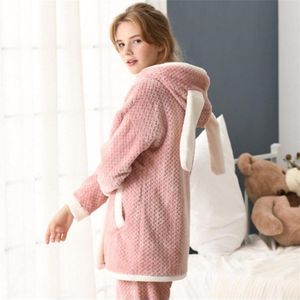 Moederschap nachthemden Flanel Winter Verdikte Hooded Pyjama Nachtkleding Postpartum Borstvoeding Kleren Zwangere Vrouwen Nachtkleding