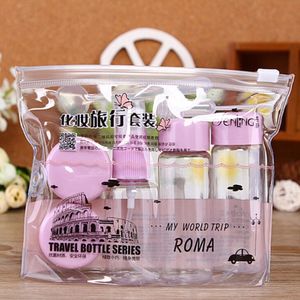 7 Stks/set Reizen Mini Make-Up Cosmetische Gezichtscrème Pot Flessen Plastic Transparant Lege Oogschaduw Make Up Container Fles