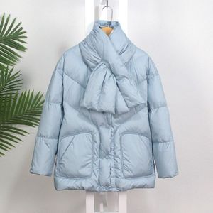 Kbat 2022 90% Witte Eendendons Down Jas Vrouwelijke Losse Jas Warm Dames Jassen Single Breasted Oversized Bovenkleding