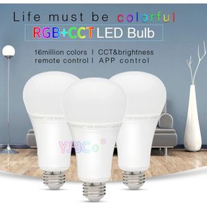 Miboxer 12W Rgb + Cct Led Lamp FUT105 E27 Indoor Lamp Ligth 2.4G Remote Smartphone App Controle Voor slaapkamer Woonkamer AC100 ~ 240V