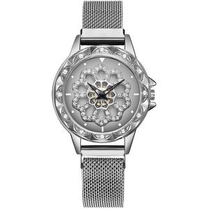 Vrouwen Armband Horloges vrouwen Roterende Magnetische Lucky Horloge Mode Dames Kristal Quartz Horloges reloj femenino