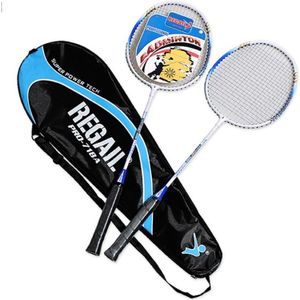 Regail 1 Paar Schokabsorptie Badminton Racket Van Aluminium Voor Concurrentie Training Badminton Sport Apparatuur