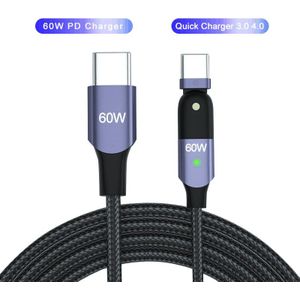 180 Rotatie 100W Usb C Naar Usb C Kabel Pd QC3.0 QC4.0 Snelle Charger Cord USB-C Type-C kabel Voor Macbook Pro Xiaomi Samsung Huawei